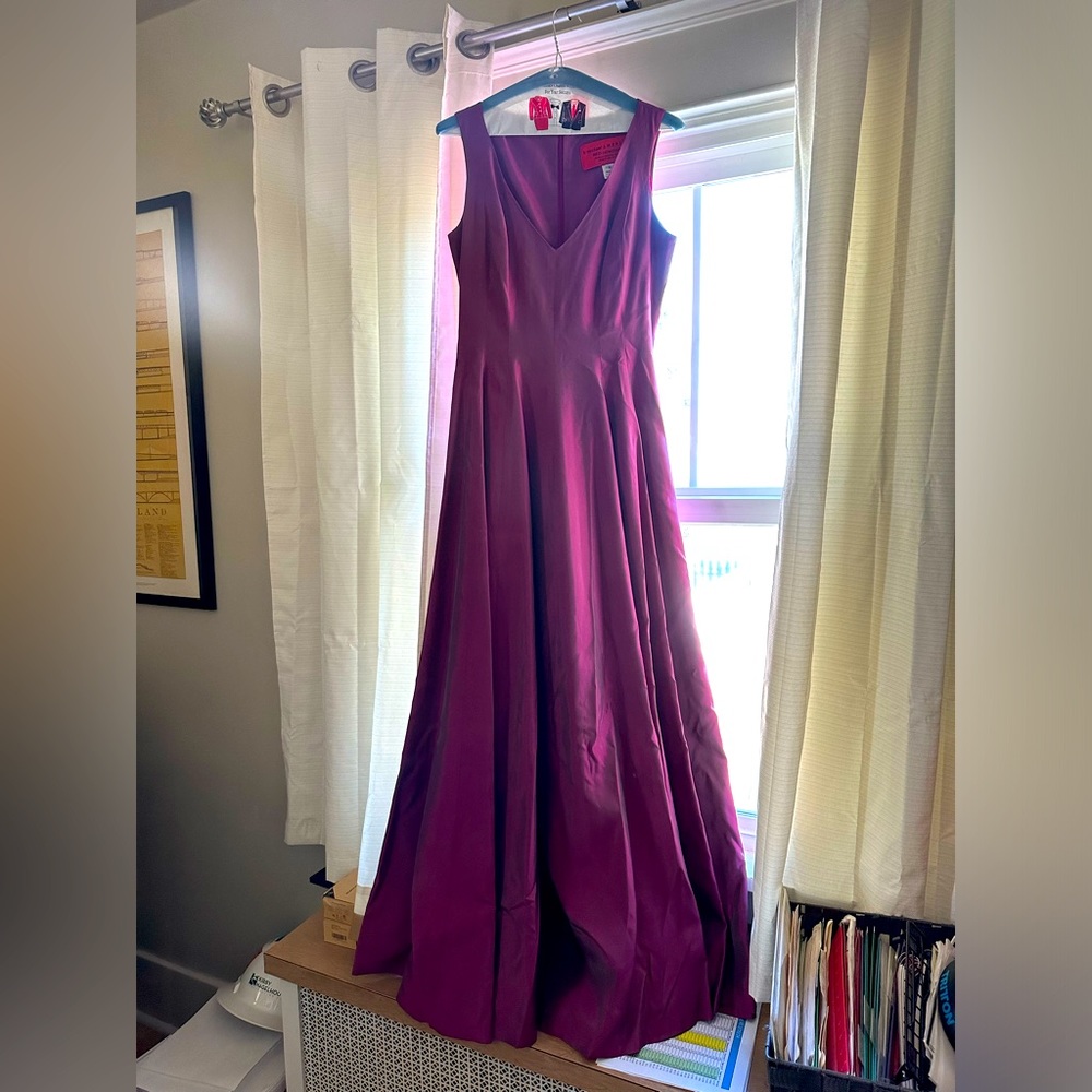 b Michael America red collection gown